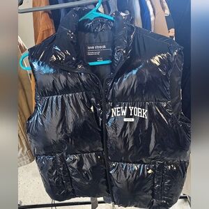Love Streak Black Puffer Vest, Size M
